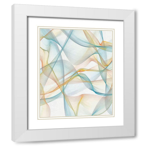 Curves and Waves IV White Modern Wood Framed Art Print with Double Matting by Saunders, Alonzo