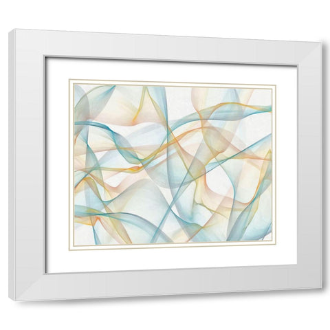 Curves and Waves VI White Modern Wood Framed Art Print with Double Matting by Saunders, Alonzo
