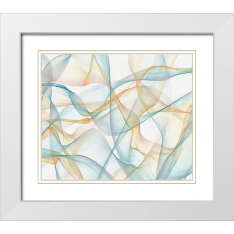Curves and Waves VI White Modern Wood Framed Art Print with Double Matting by Saunders, Alonzo