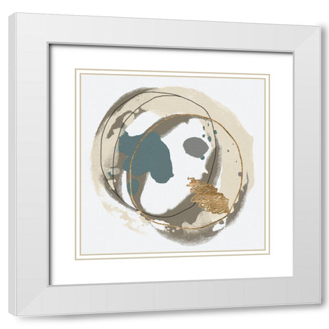 Circular Inclusion II White Modern Wood Framed Art Print with Double Matting by Saunders, Alonzo