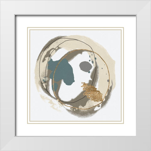 Circular Inclusion II White Modern Wood Framed Art Print with Double Matting by Saunders, Alonzo