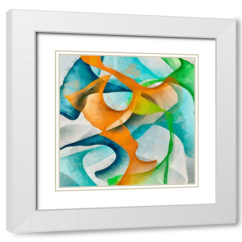 Bright Happy Thoughts II White Modern Wood Framed Art Print with Double Matting by Saunders, Alonzo