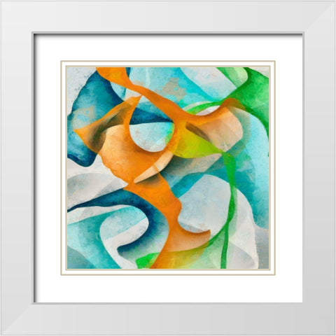 Bright Happy Thoughts II White Modern Wood Framed Art Print with Double Matting by Saunders, Alonzo
