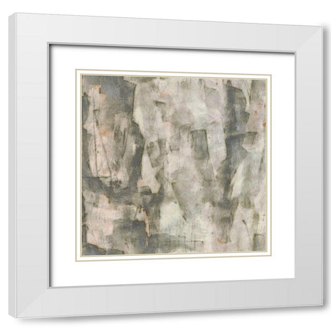 Grey Space II White Modern Wood Framed Art Print with Double Matting by Saunders, Alonzo