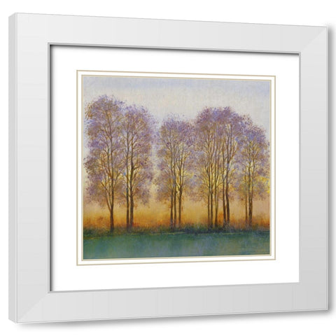 Twilight Glow I White Modern Wood Framed Art Print with Double Matting by OToole, Tim