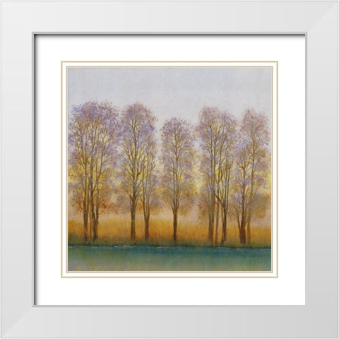 Twilight Glow II White Modern Wood Framed Art Print with Double Matting by OToole, Tim