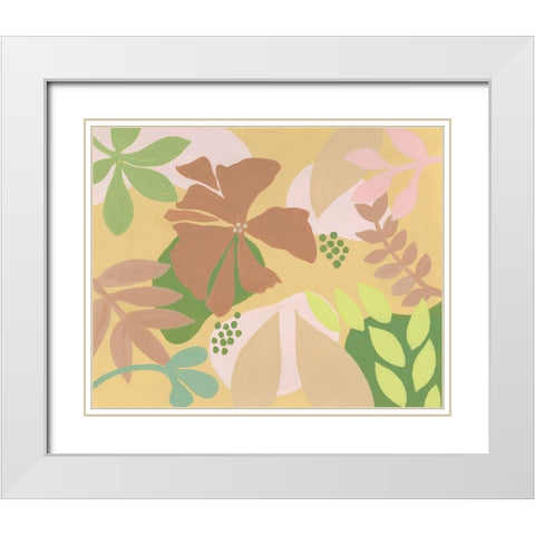 Neutral Blooms IV White Modern Wood Framed Art Print with Double Matting by Moore, Regina