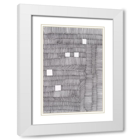 Tedious II White Modern Wood Framed Art Print with Double Matting by Moore, Regina