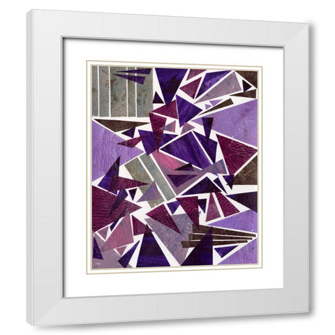 Purple Dream I White Modern Wood Framed Art Print with Double Matting by Moore, Regina