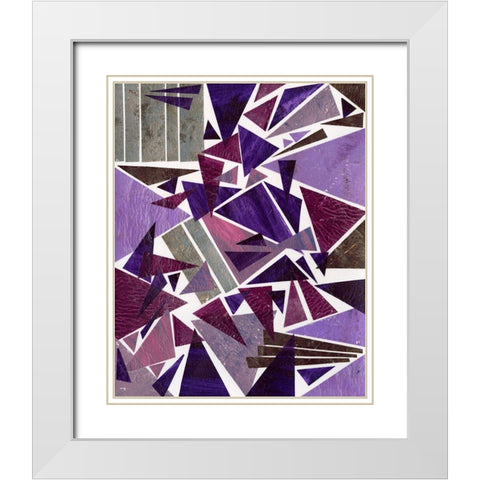 Purple Dream I White Modern Wood Framed Art Print with Double Matting by Moore, Regina