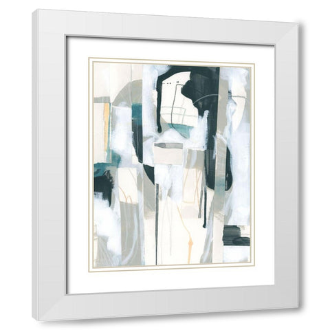 Sea Cavern Strata II White Modern Wood Framed Art Print with Double Matting by Vess, June Erica