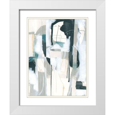 Sea Cavern Strata II White Modern Wood Framed Art Print with Double Matting by Vess, June Erica