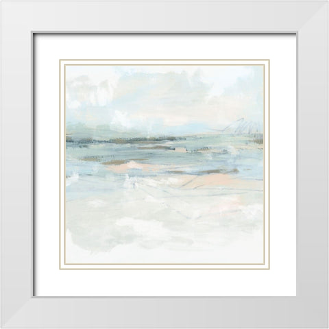 Fresco Vista I White Modern Wood Framed Art Print with Double Matting by Vess, June Erica