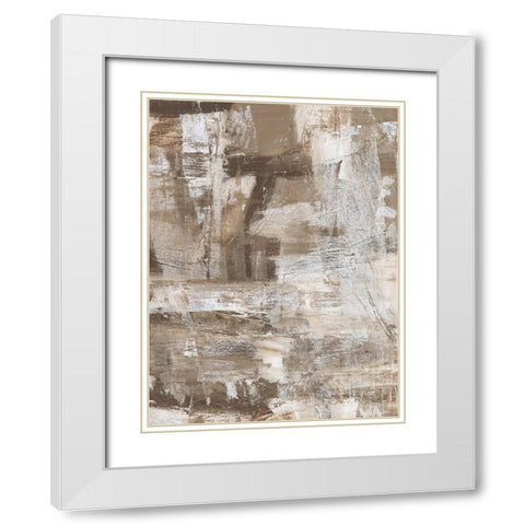 Bronzed II White Modern Wood Framed Art Print with Double Matting by Moore, Regina
