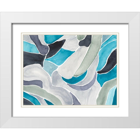 Subtle Billows I White Modern Wood Framed Art Print with Double Matting by Moore, Regina