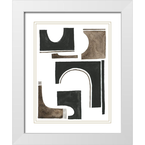Midway II White Modern Wood Framed Art Print with Double Matting by Moore, Regina