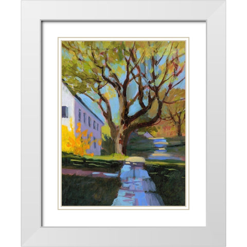 Spring in New England White Modern Wood Framed Art Print with Double Matting by Sweetwater