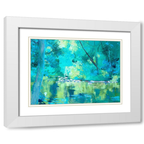 Housatonic River White Modern Wood Framed Art Print with Double Matting by Sweetwater