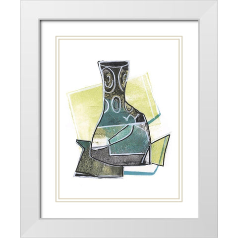Jubilee Jugs I White Modern Wood Framed Art Print with Double Matting by Combs, Joyce