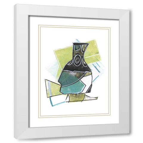 Jubilee Jugs II White Modern Wood Framed Art Print with Double Matting by Combs, Joyce