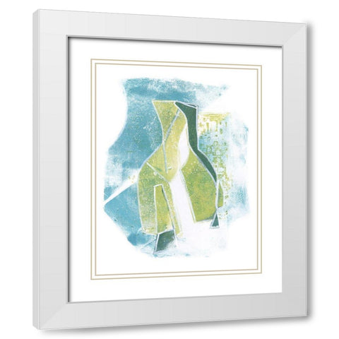 Jubilee Jugs III White Modern Wood Framed Art Print with Double Matting by Combs, Joyce
