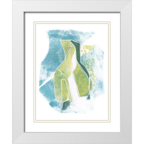 Jubilee Jugs III White Modern Wood Framed Art Print with Double Matting by Combs, Joyce