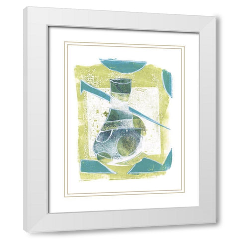Jubilee Jugs VI White Modern Wood Framed Art Print with Double Matting by Combs, Joyce
