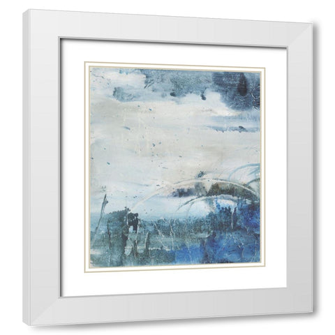 Coastal Seas II White Modern Wood Framed Art Print with Double Matting by Combs, Joyce
