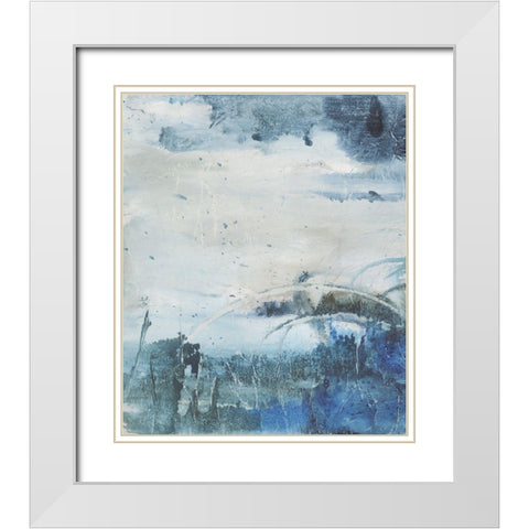 Coastal Seas II White Modern Wood Framed Art Print with Double Matting by Combs, Joyce