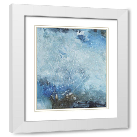 Coastal Seas III White Modern Wood Framed Art Print with Double Matting by Combs, Joyce