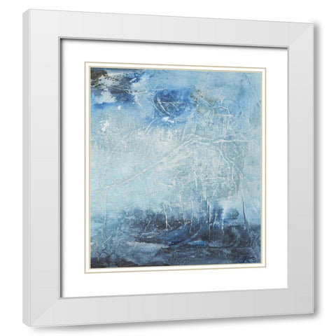 Coastal Seas IV White Modern Wood Framed Art Print with Double Matting by Combs, Joyce