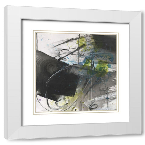 Pure Energy I White Modern Wood Framed Art Print with Double Matting by Combs, Joyce