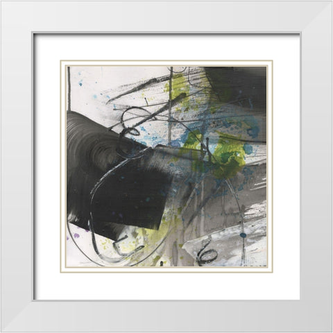 Pure Energy I White Modern Wood Framed Art Print with Double Matting by Combs, Joyce