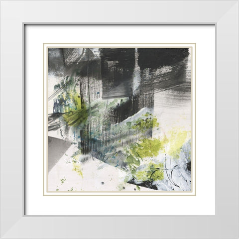 Pure Energy II White Modern Wood Framed Art Print with Double Matting by Combs, Joyce