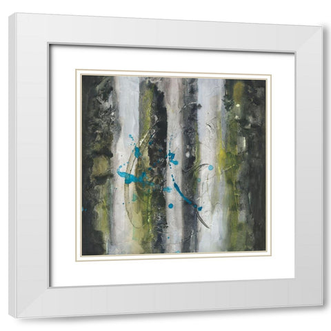 Electric Currents I White Modern Wood Framed Art Print with Double Matting by Combs, Joyce