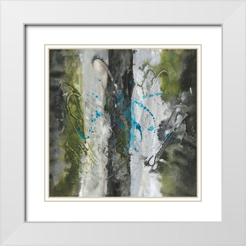 Electric Currents II White Modern Wood Framed Art Print with Double Matting by Combs, Joyce