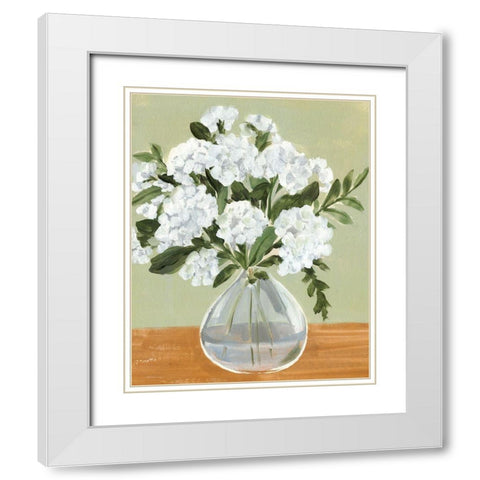 Vased Viburnum I White Modern Wood Framed Art Print with Double Matting by Warren, Annie