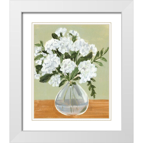 Vased Viburnum I White Modern Wood Framed Art Print with Double Matting by Warren, Annie