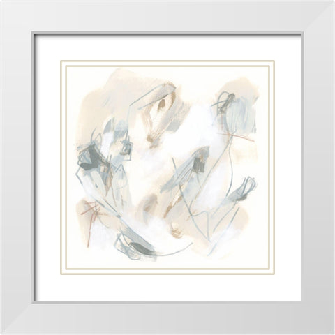Neutral Assembly V White Modern Wood Framed Art Print with Double Matting by Vess, June Erica