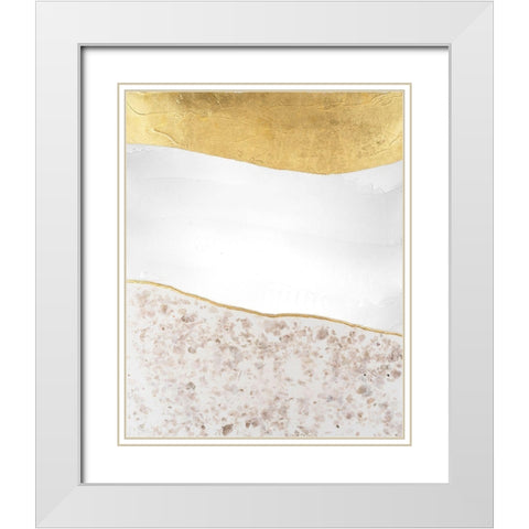 Whitestone I White Modern Wood Framed Art Print with Double Matting by Lam, Vanna