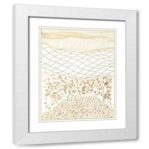 Coast Away II White Modern Wood Framed Art Print with Double Matting by Lam, Vanna