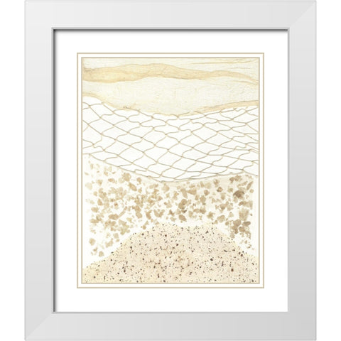 Coast Away II White Modern Wood Framed Art Print with Double Matting by Lam, Vanna