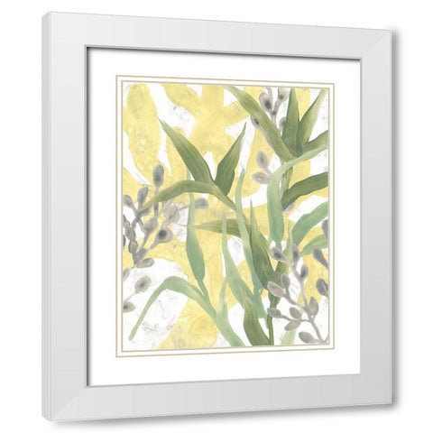 Sea Grass Fresco III White Modern Wood Framed Art Print with Double Matting by Vess, June Erica