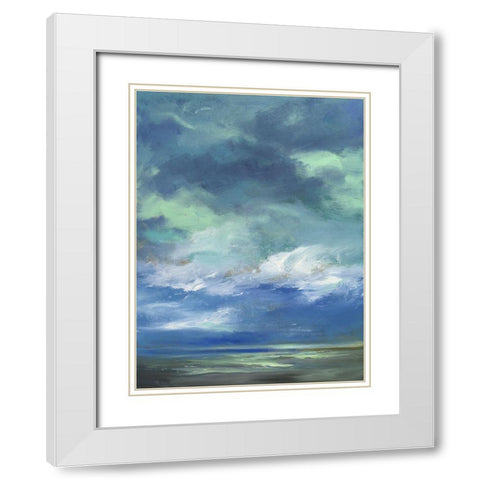 Island Morning White Modern Wood Framed Art Print with Double Matting by Finch, Sheila