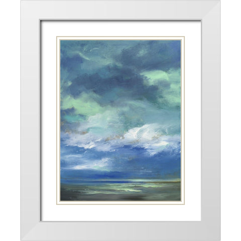 Island Morning White Modern Wood Framed Art Print with Double Matting by Finch, Sheila