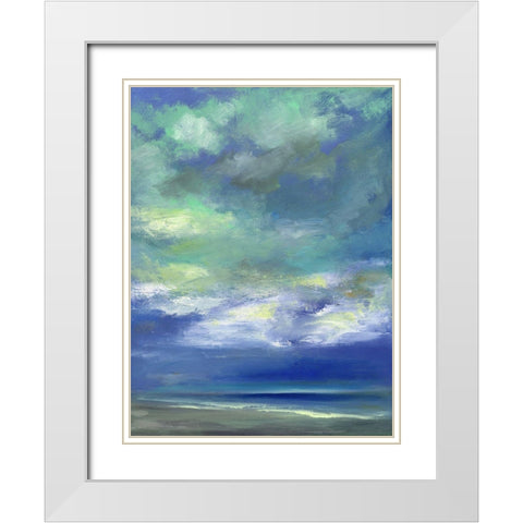 Island Midday White Modern Wood Framed Art Print with Double Matting by Finch, Sheila