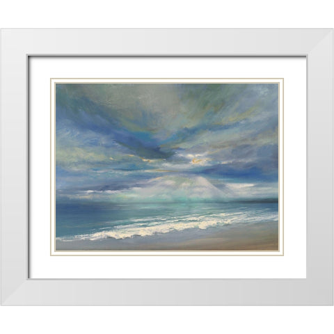 God Rays White Modern Wood Framed Art Print with Double Matting by Finch, Sheila