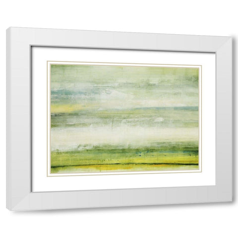 Elements Shift White Modern Wood Framed Art Print with Double Matting by Edmunds, Sydney