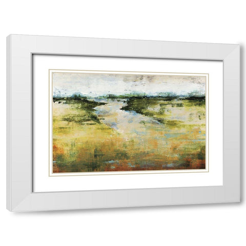 Plain Simple White Modern Wood Framed Art Print with Double Matting by Edmunds, Sydney