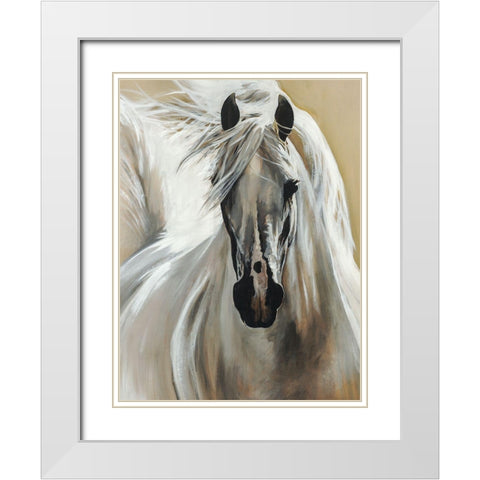 White Night White Modern Wood Framed Art Print with Double Matting by Edmunds, Sydney